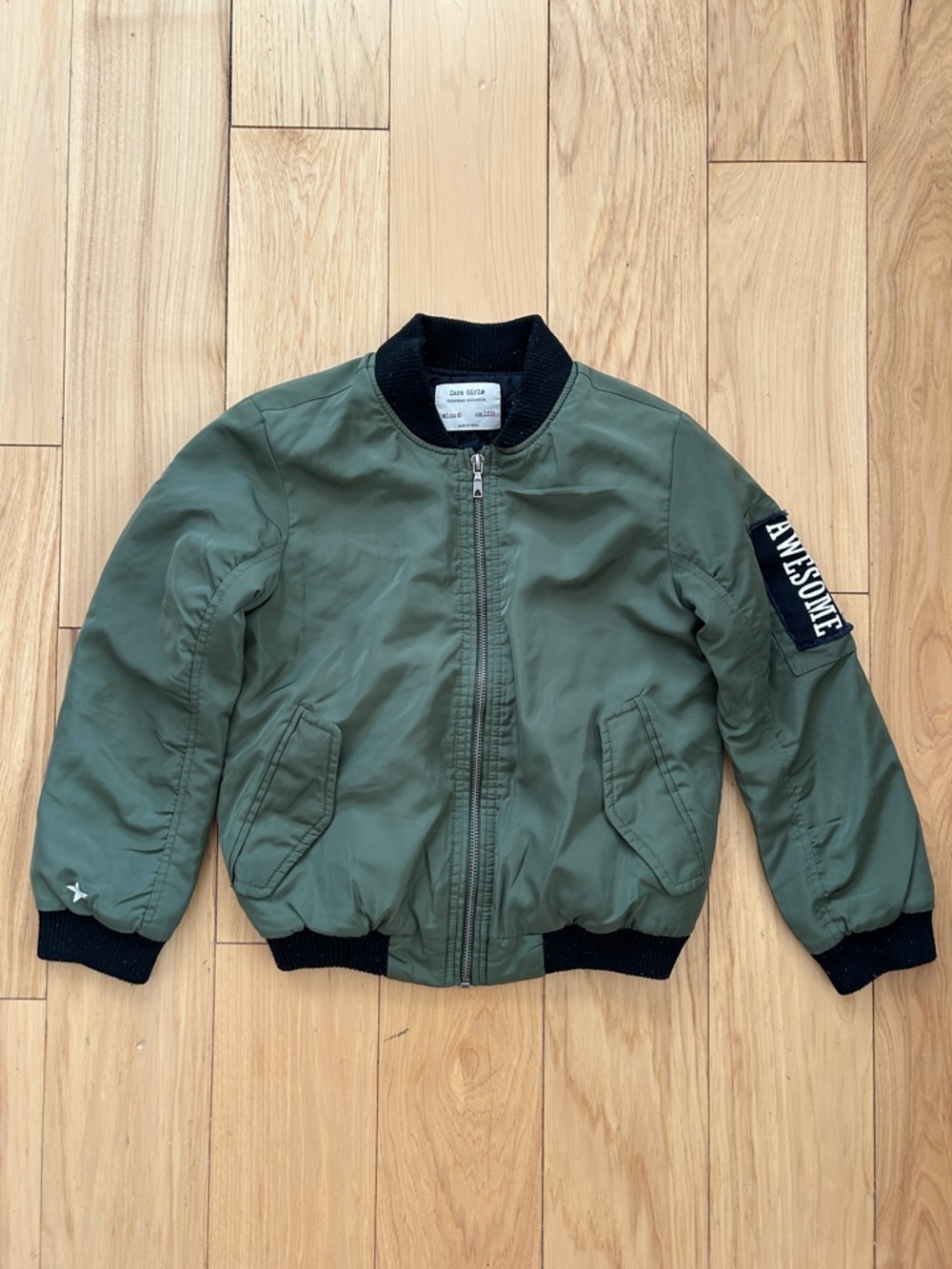 Zara Girls “More Unicorns” Bomber Jacket, Size 8